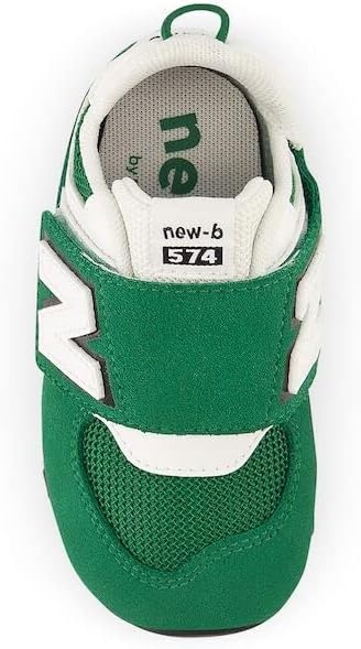 image:imageNew Balance Baby Boys 574 Newb HookandLoop Sneakers Casual ShoesClassic PineWhiteBlack