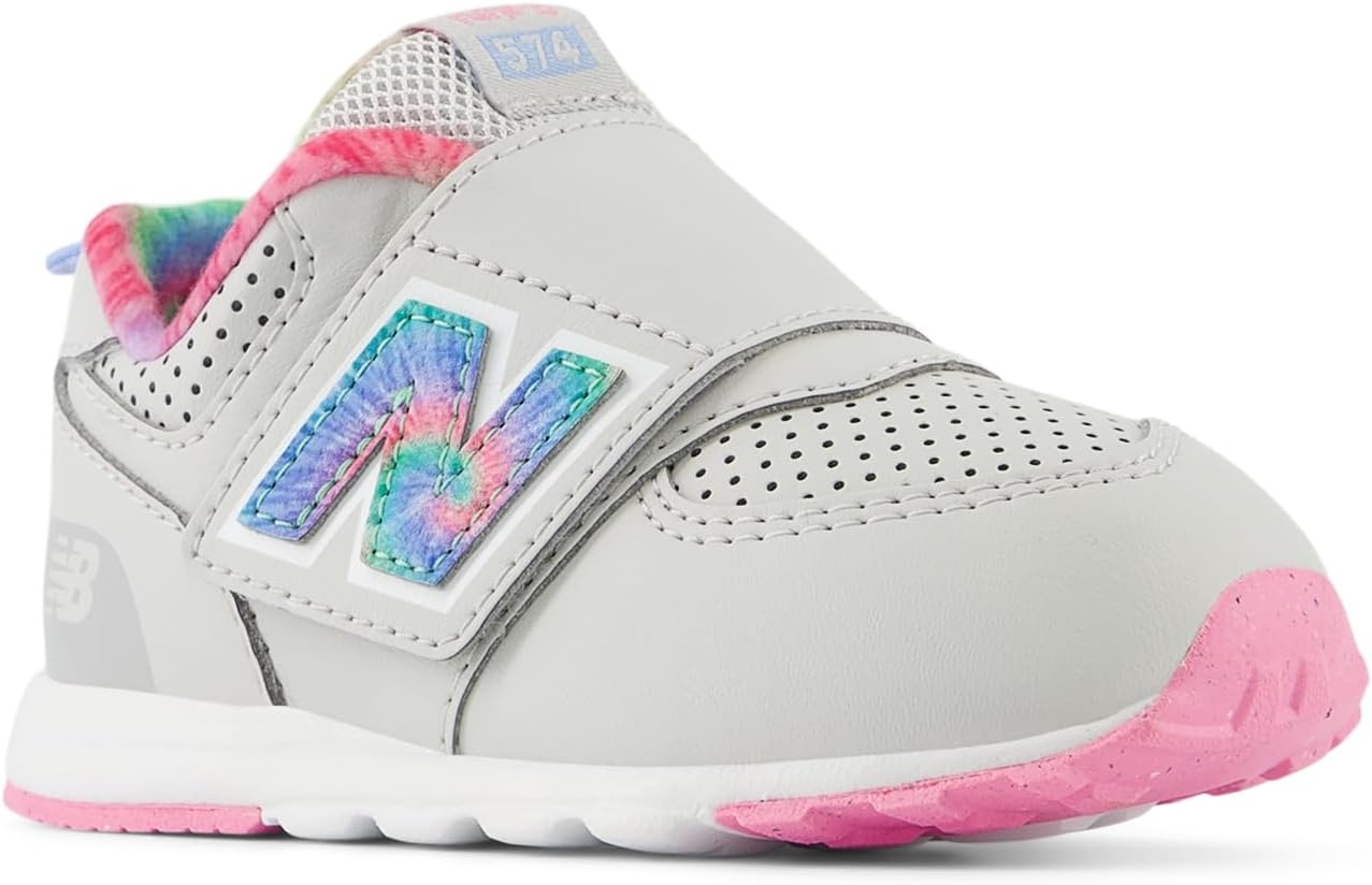 image:imageNew Balance Baby Boys 574 Newb HookandLoop Sneakers Casual ShoesGrey MatterSignal Pink