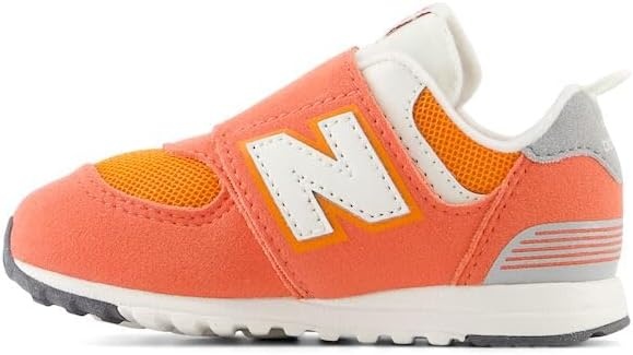 image:imageNew Balance Baby Boys 574 Newb HookandLoop Sneakers Casual ShoesGulf RedWhite