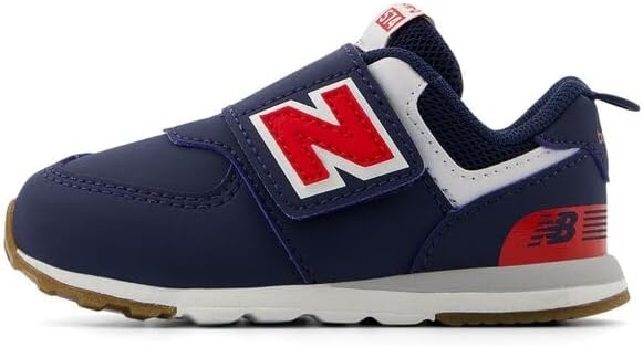 image:imageNew Balance Baby Boys 574 Newb HookandLoop Sneakers Casual ShoesNb NavyTeam Red