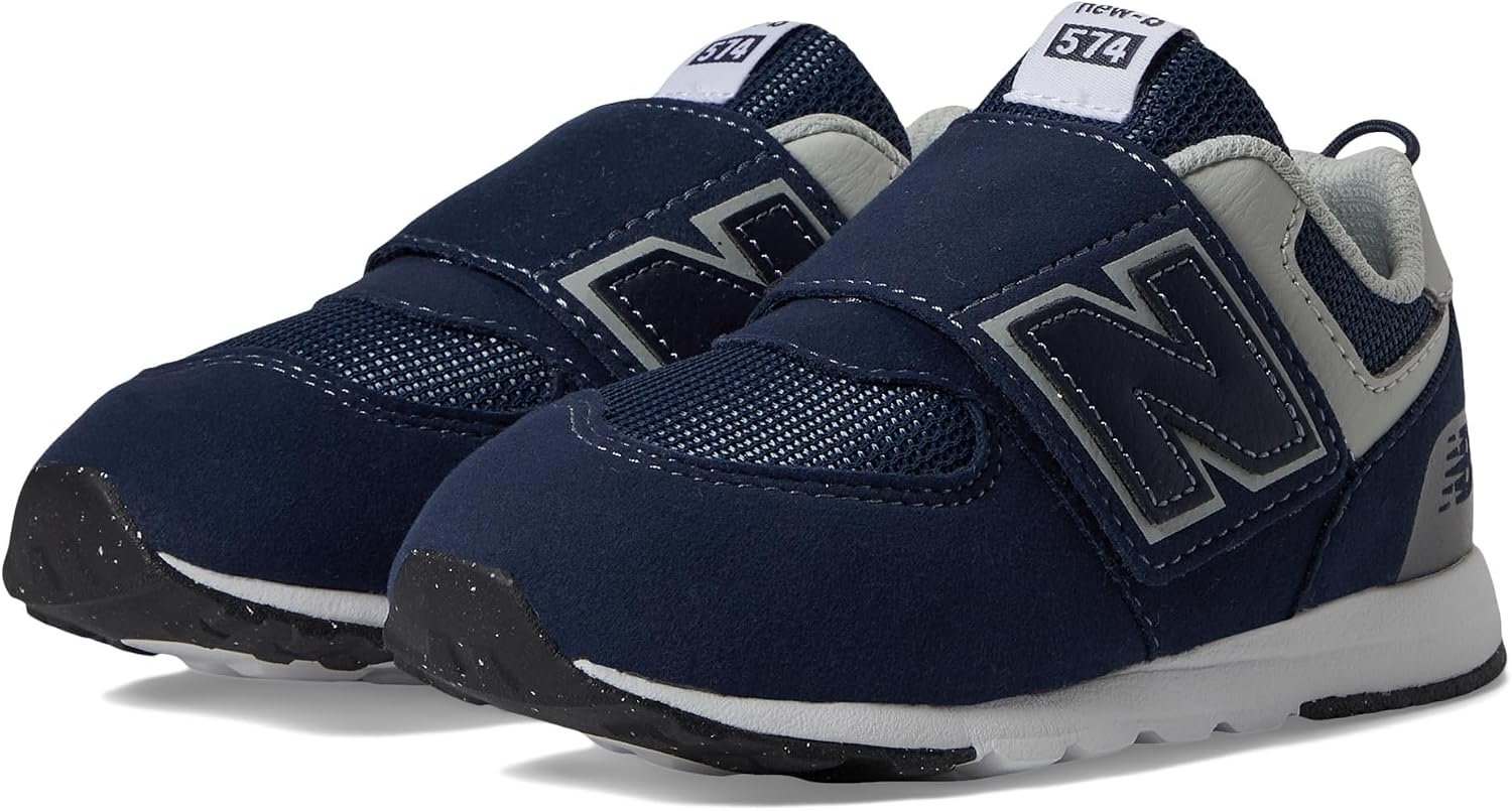 image:imageNew Balance Baby Boys 574 Newb HookandLoop Sneakers Casual ShoesNb NavyWhite