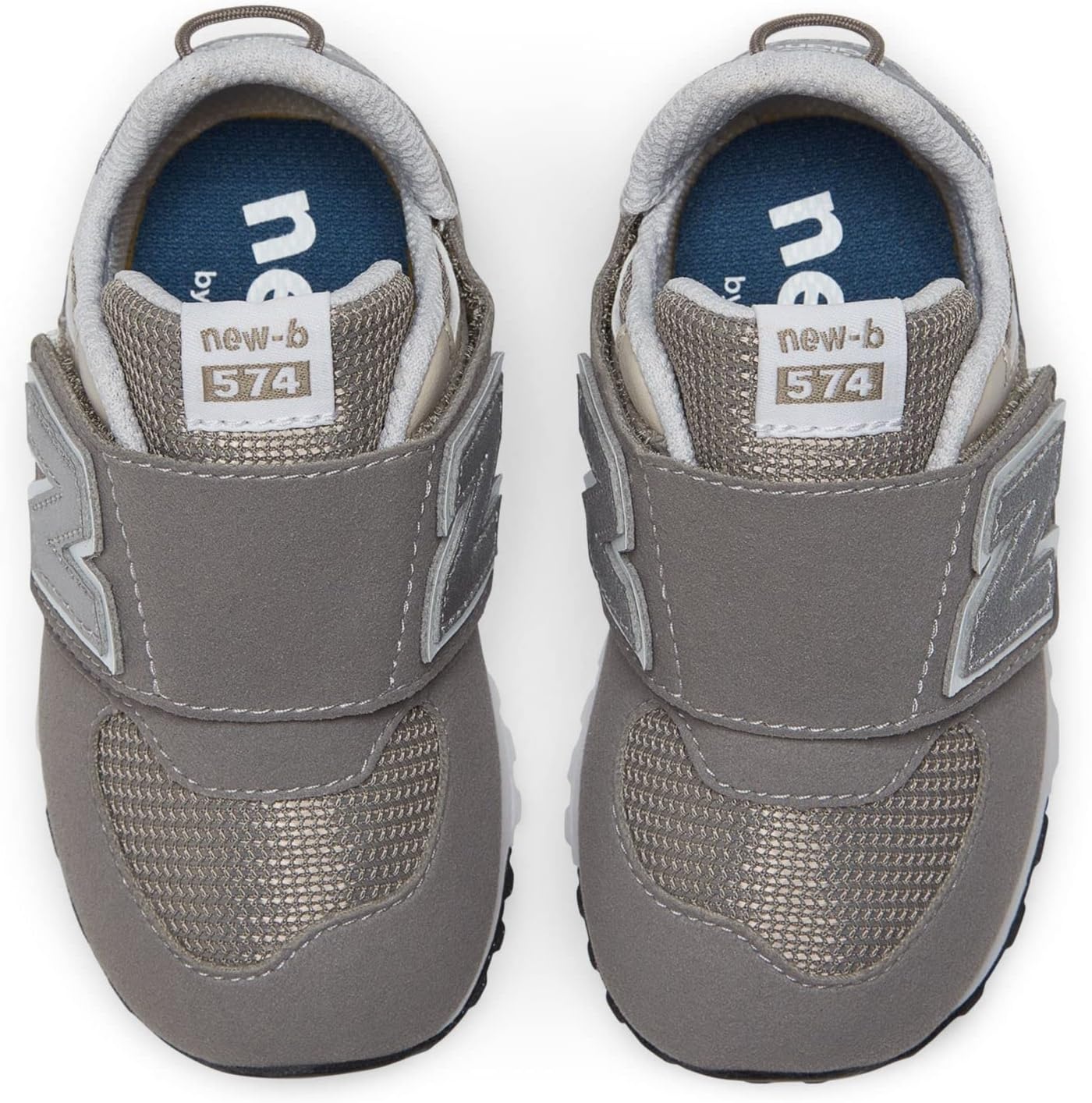 image:imageNew Balance Baby Boys 574 Newb HookandLoop Sneakers Casual ShoesRain CloudSilver Metallic