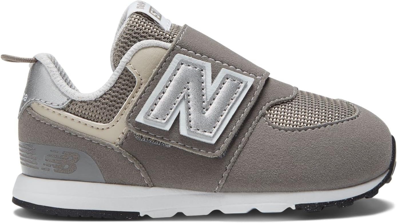 image:imageNew Balance Baby Boys 574 Newb HookandLoop Sneakers Casual ShoesRain CloudSilver Metallic