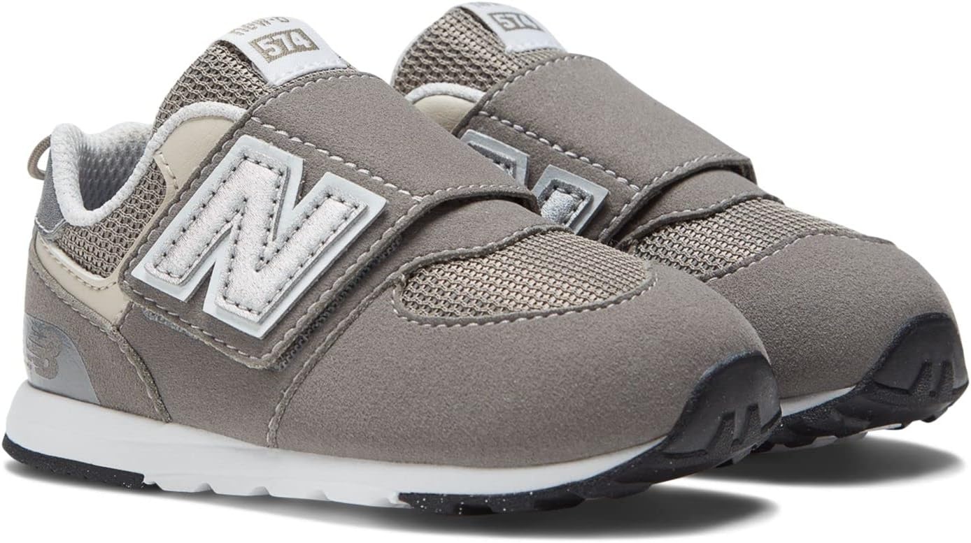 image:imageNew Balance Baby Boys 574 Newb HookandLoop Sneakers Casual ShoesRain CloudSilver Metallic