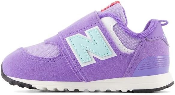image:imageNew Balance Baby Boys 574 Newb HookandLoop Sneakers Casual ShoesViolet CrushBright Cyan