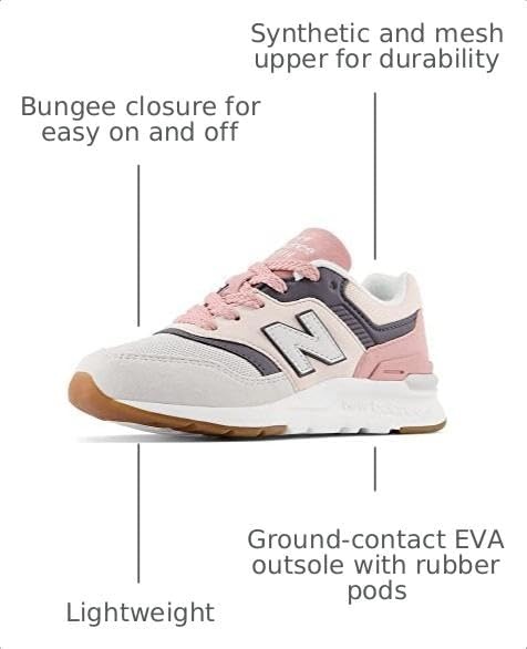image:imageNew Balance Baby Boys 997h V1 Bungee Sneakers Casual ShoesQuartz PinkPink MoonGrey Matter
