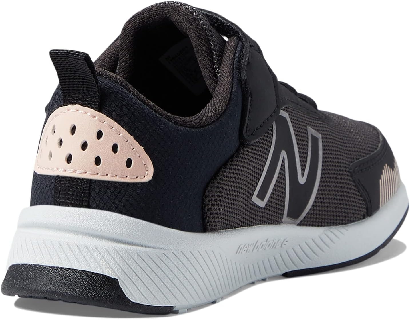 image:imageNew Balance Baby Boys Dynasoft 545 V1 Bungee Lace SneakersBlackOyster PinkChampagne Metallic