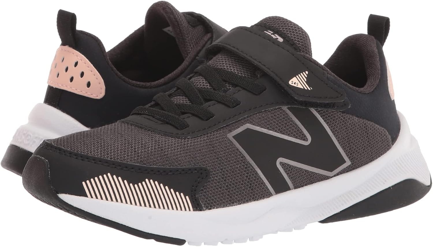 image:imageNew Balance Baby Boys Dynasoft 545 V1 Bungee Lace SneakersBlackOyster PinkChampagne Metallic