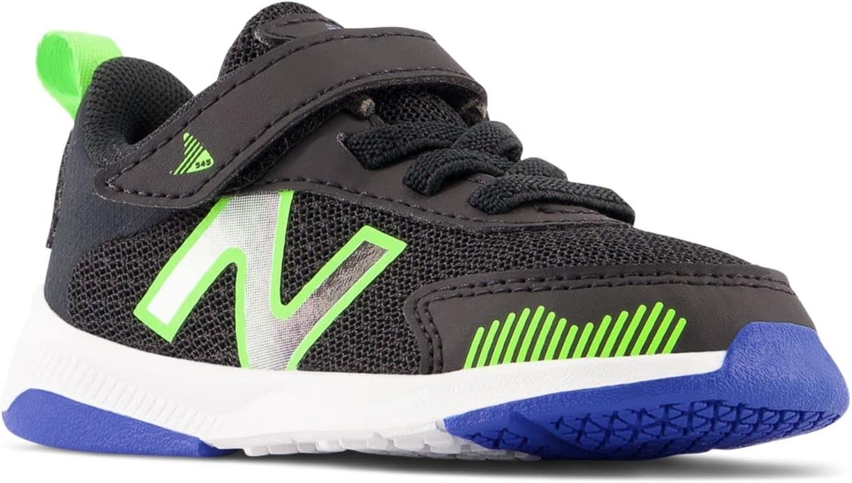 image:imageNew Balance Baby Boys Dynasoft 545 V1 Bungee Lace SneakersBlackPixel GreenCobalt