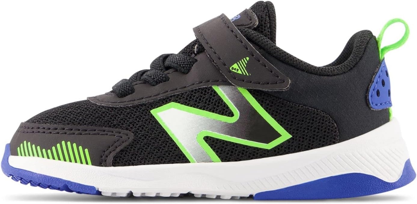 image:imageNew Balance Baby Boys Dynasoft 545 V1 Bungee Lace SneakersBlackPixel GreenCobalt