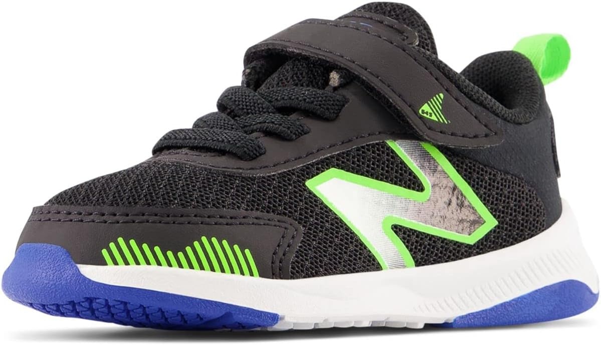 image:imageNew Balance Baby Boys Dynasoft 545 V1 Bungee Lace SneakersBlackPixel GreenCobalt