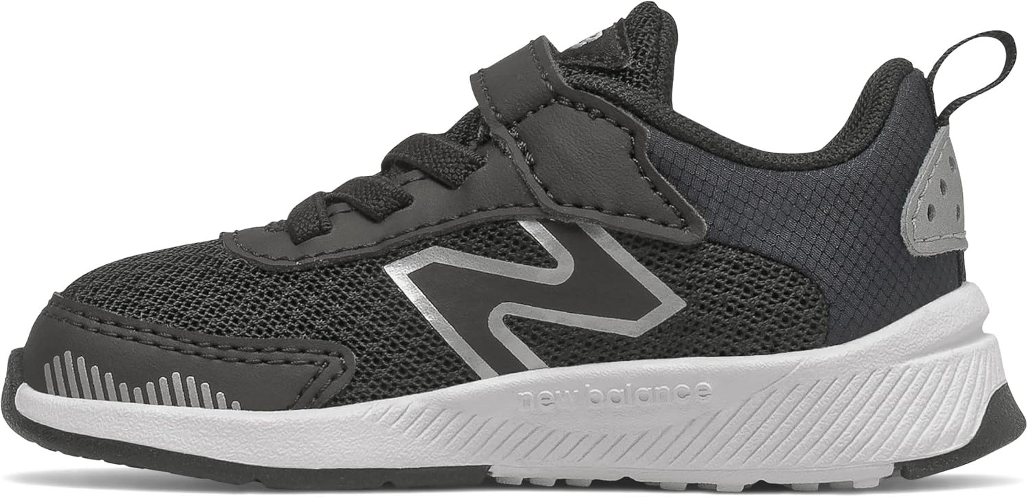 image:imageNew Balance Baby Boys Dynasoft 545 V1 Bungee Lace SneakersBlackWhiteSilver Metallic