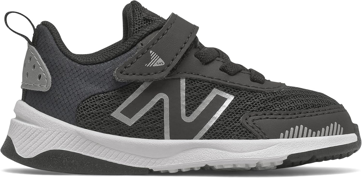 image:imageNew Balance Baby Boys Dynasoft 545 V1 Bungee Lace SneakersBlackWhiteSilver Metallic