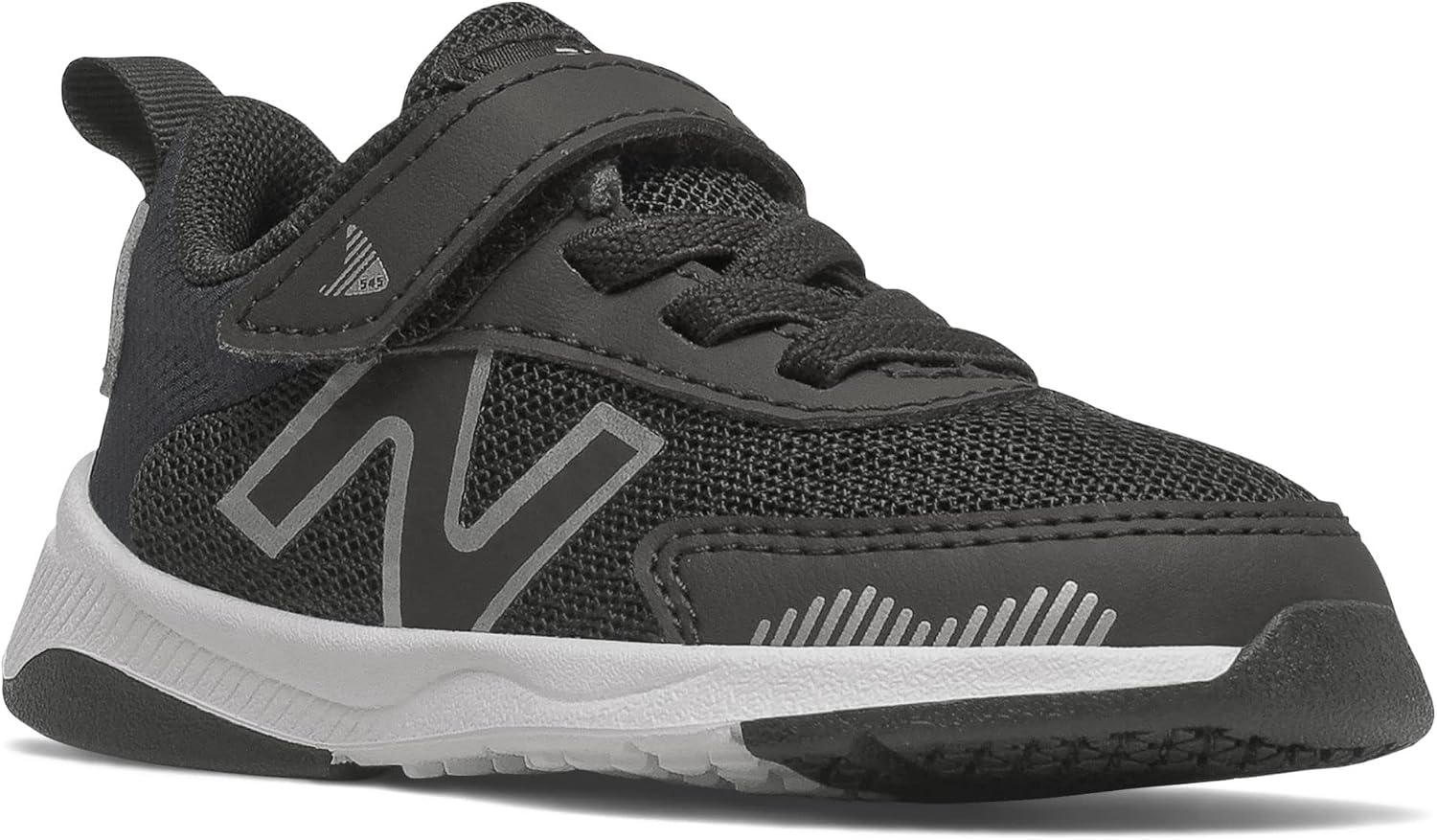 image:imageNew Balance Baby Boys Dynasoft 545 V1 Bungee Lace SneakersBlackWhiteSilver Metallic