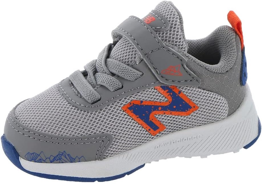 image:imageNew Balance Baby Boys Dynasoft 545 V1 Bungee Lace SneakersRain CloudPoppyBlue Groove