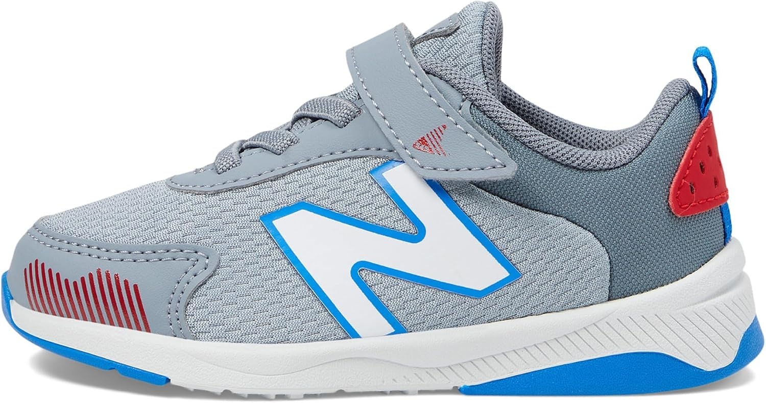 image:imageNew Balance Baby Boys Dynasoft 545 V1 Bungee Lace SneakersSteelTeam RedBlue Oasis