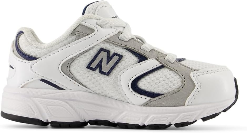 image:imageNew Balance Kids 408 Bungee Lace Casual ShoesNb 103 WhiteNatural Indigo