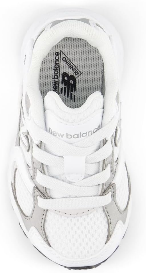 image:imageNew Balance Kids 408 Bungee Lace Casual ShoesNb 103 WhiteSilver Metallic