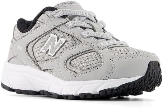 image:imageNew Balance Kids 408 Bungee Lace Casual ShoesRaincloudSilver Metallic