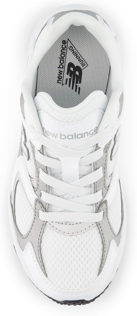 image:imageNew Balance Kids 408 Bungee Lace Casual ShoesWhiteSilver Metallic