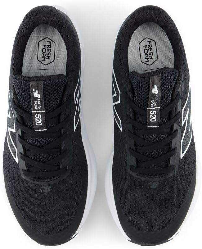image:imageNew Balance Kids 520 Lace Running Shoe Big KidBlackNb 103 White