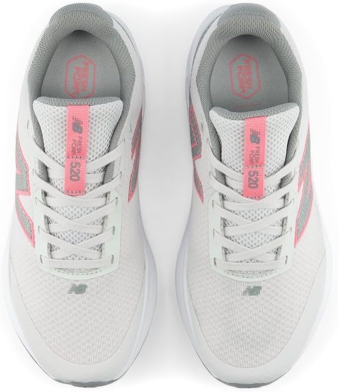image:imageNew Balance Kids 520 Lace Running Shoe Big KidGrey MatterSignal Pink