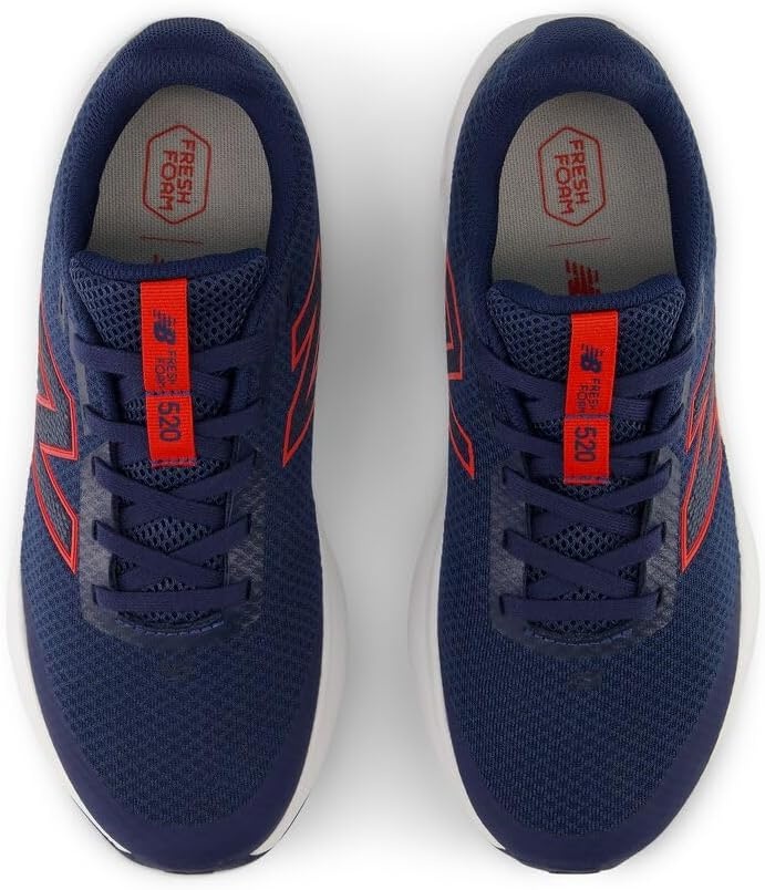 image:imageNew Balance Kids 520 Lace Running Shoe Big KidNb NavyTrue Red