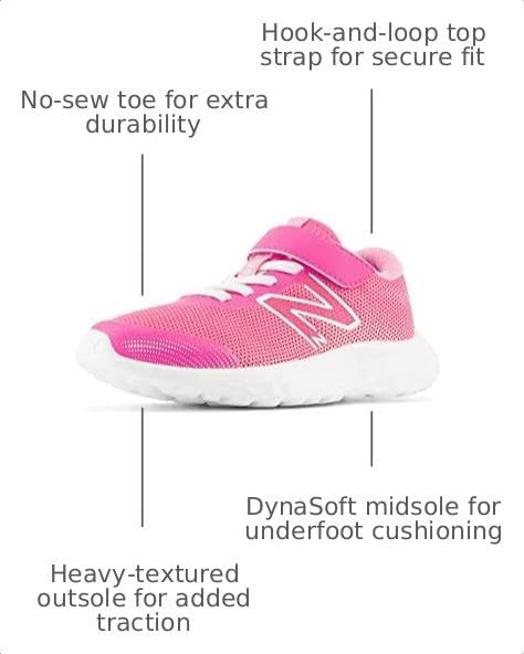 image:imageNew Balance Kids 520 V8 BungeeHipinkWhiteSignal Pink