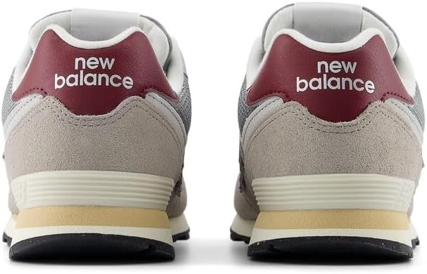 image:imageNew Balance Kids 574 V1 LaceUp SneakersArid StoneMonarch Burgundy