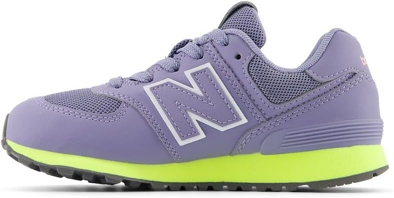 image:imageNew Balance Kids 574 V1 LaceUp SneakersAstral PurpleClear Yellow
