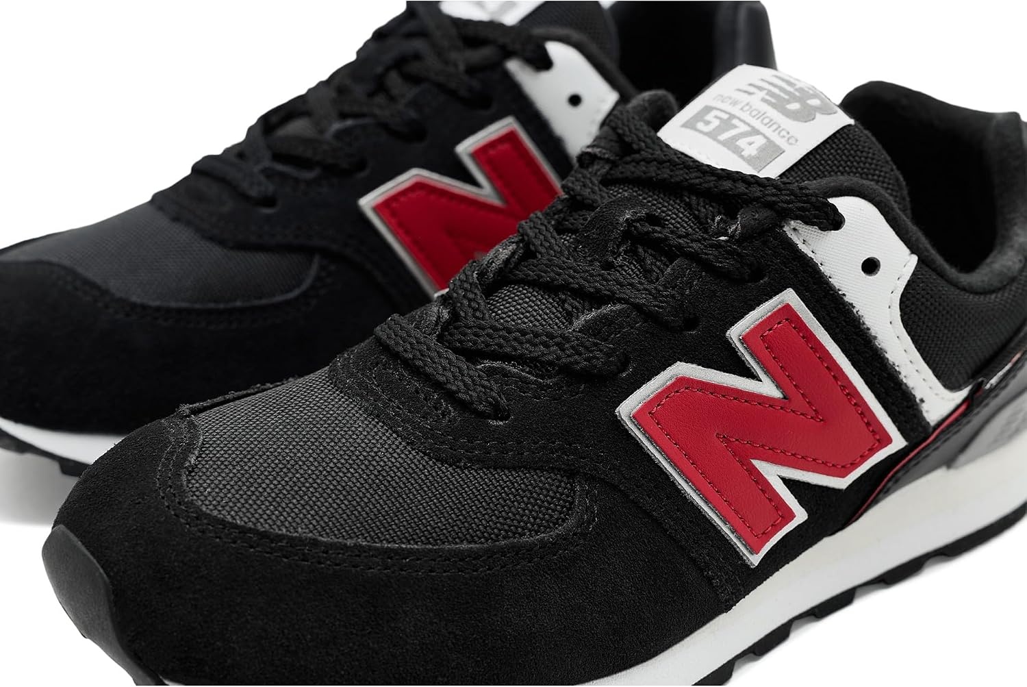 image:imageNew Balance Kids 574 V1 LaceUp SneakersBlackShadow Red