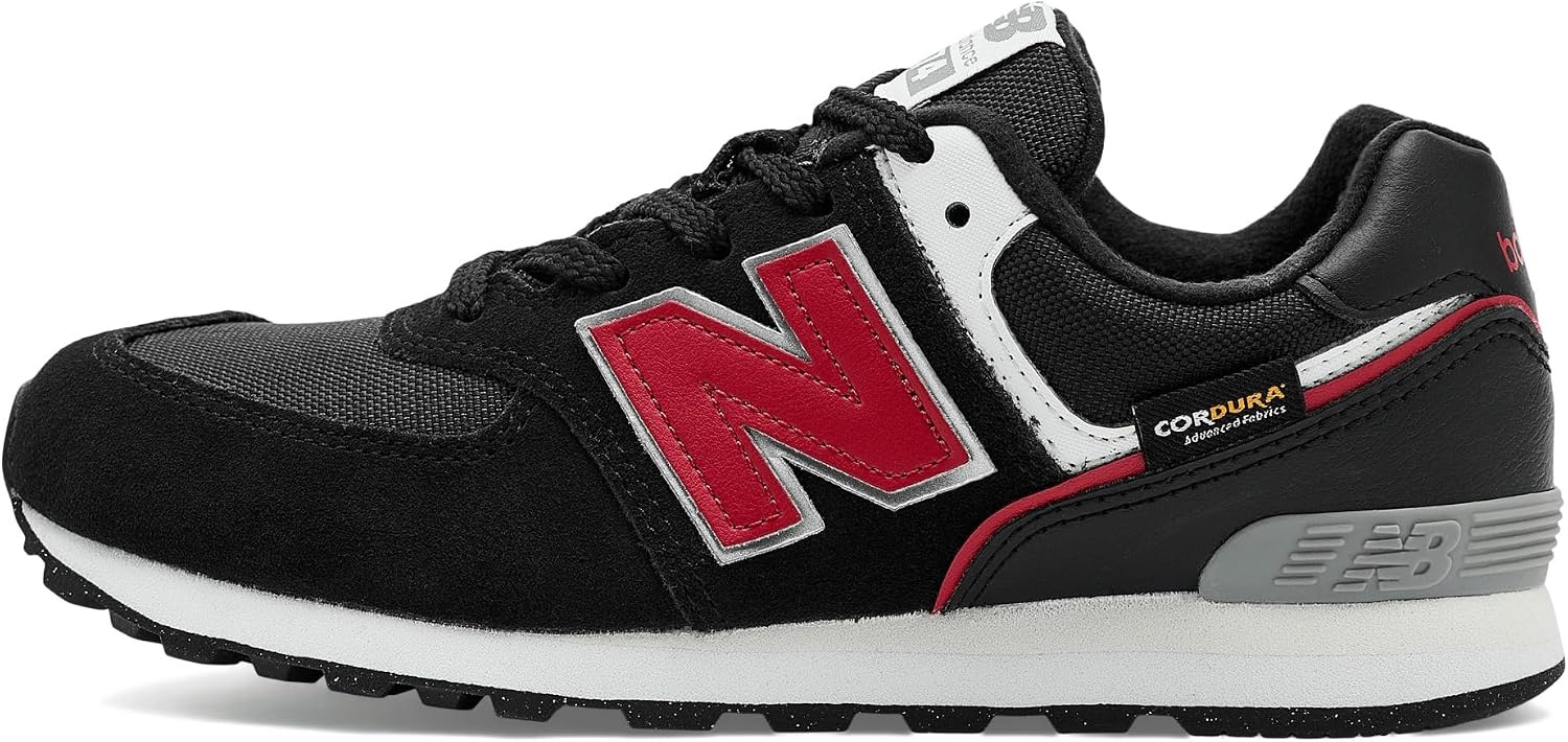 image:imageNew Balance Kids 574 V1 LaceUp SneakersBlackShadow Red