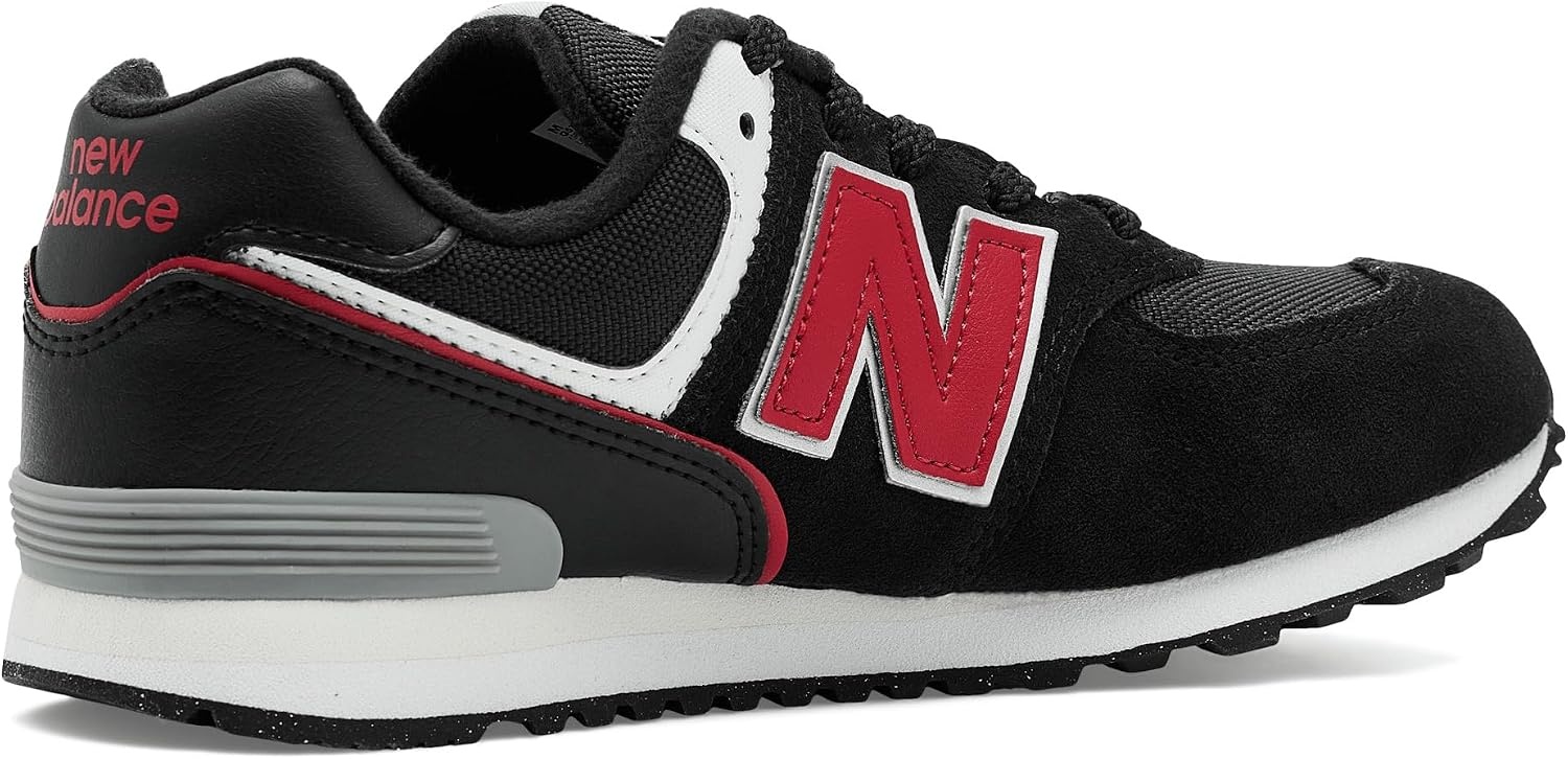image:imageNew Balance Kids 574 V1 LaceUp SneakersBlackShadow Red