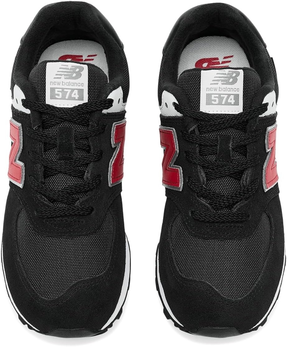 image:imageNew Balance Kids 574 V1 LaceUp SneakersBlackShadow Red