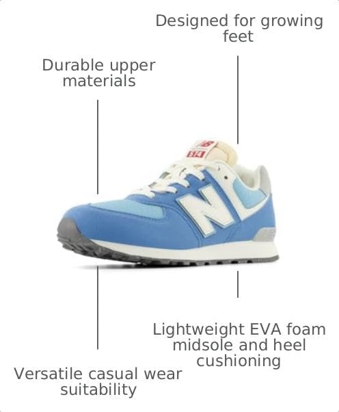 image:imageNew Balance Kids 574 V1 LaceUp SneakersBlueWhite