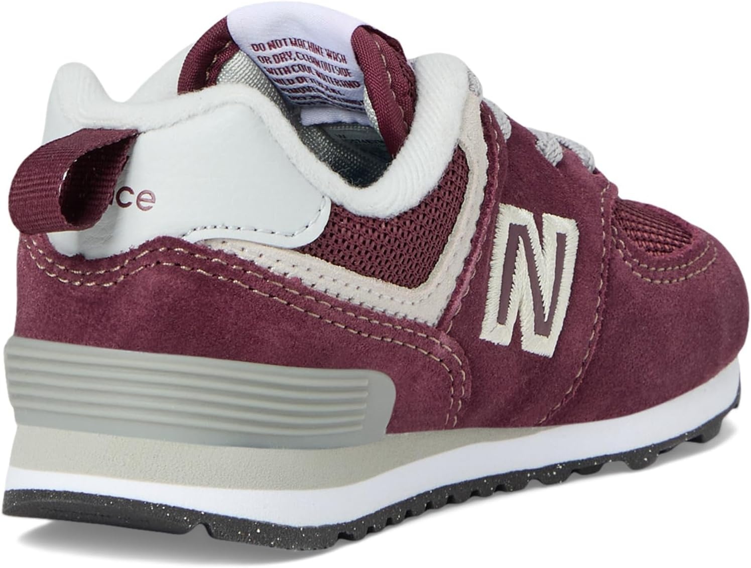 image:imageNew Balance Kids 574 V1 LaceUp SneakersBurgundyWhite