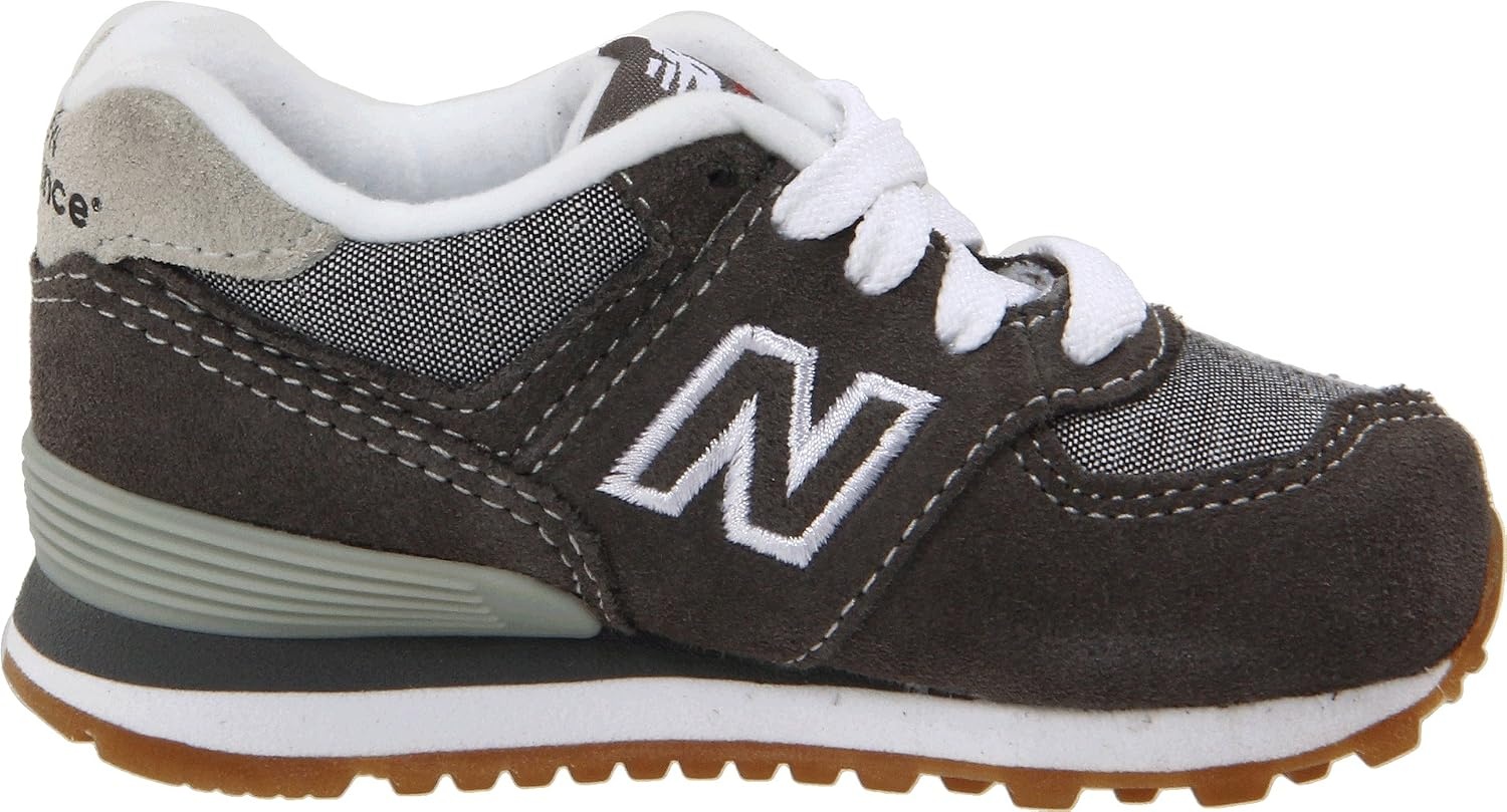 image:imageNew Balance Kids 574 V1 LaceUp SneakersCharcoalGrey