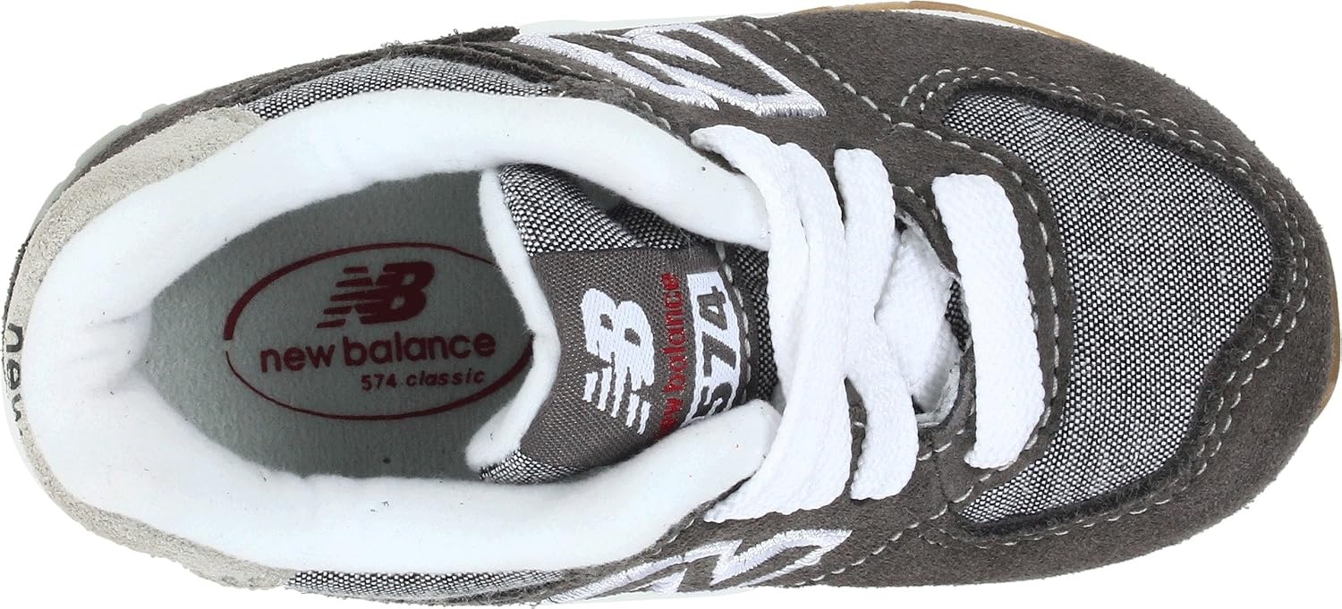 image:imageNew Balance Kids 574 V1 LaceUp SneakersCharcoalGrey