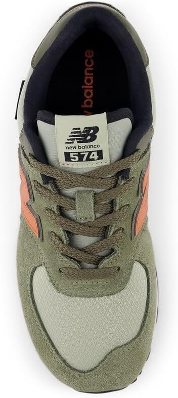 image:imageNew Balance Kids 574 V1 LaceUp SneakersDark OlivineInfield Clay