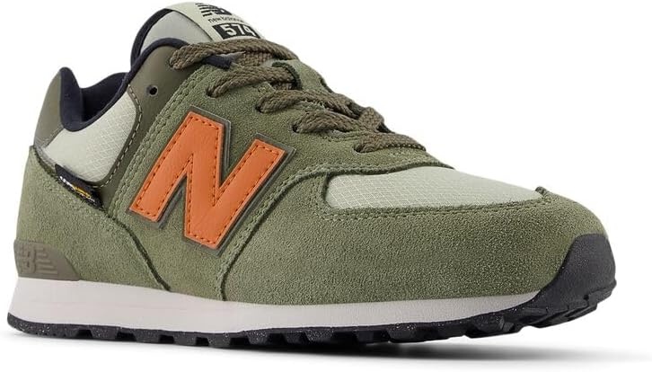 image:imageNew Balance Kids 574 V1 LaceUp SneakersDark OlivineInfield Clay