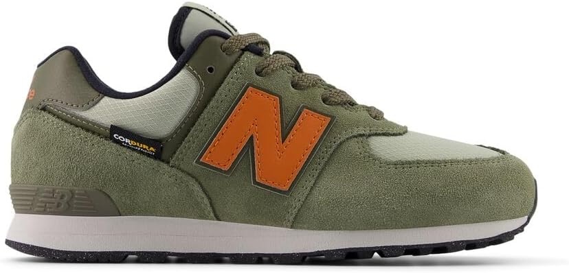 image:imageNew Balance Kids 574 V1 LaceUp SneakersDark OlivineInfield Clay
