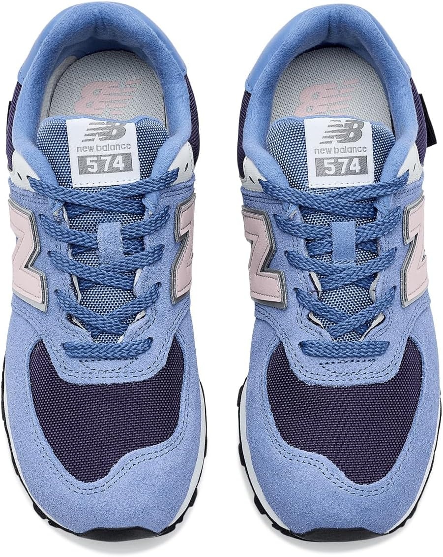 image:imageNew Balance Kids 574 V1 LaceUp SneakersFairweather BlueStone Pink