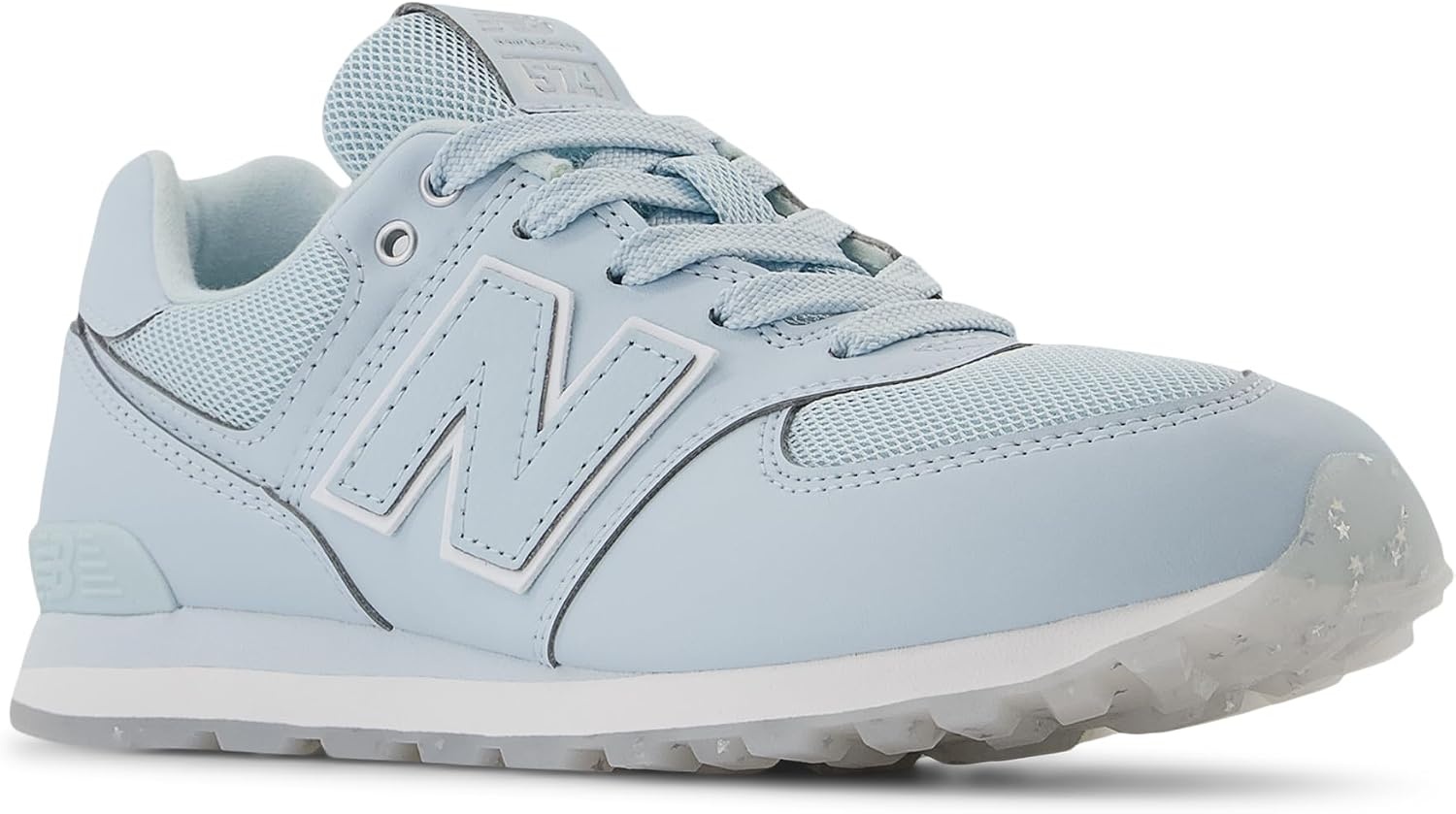image:imageNew Balance Kids 574 V1 LaceUp SneakersFrosted GlassSilver Metalic