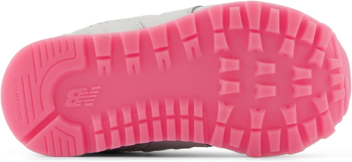 image:imageNew Balance Kids 574 V1 LaceUp SneakersGrey MatterSignal Pink