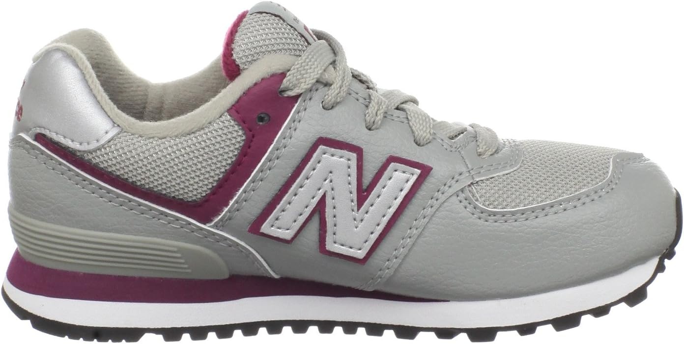 image:imageNew Balance Kids 574 V1 LaceUp SneakersGreyMaroon