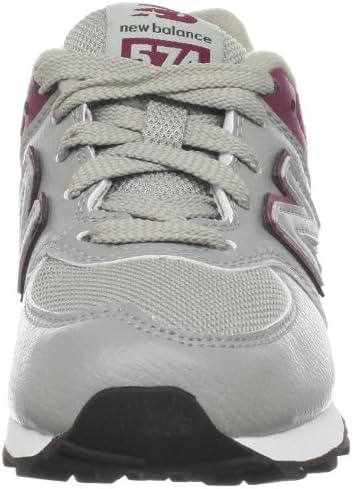 image:imageNew Balance Kids 574 V1 LaceUp SneakersGreyMaroon
