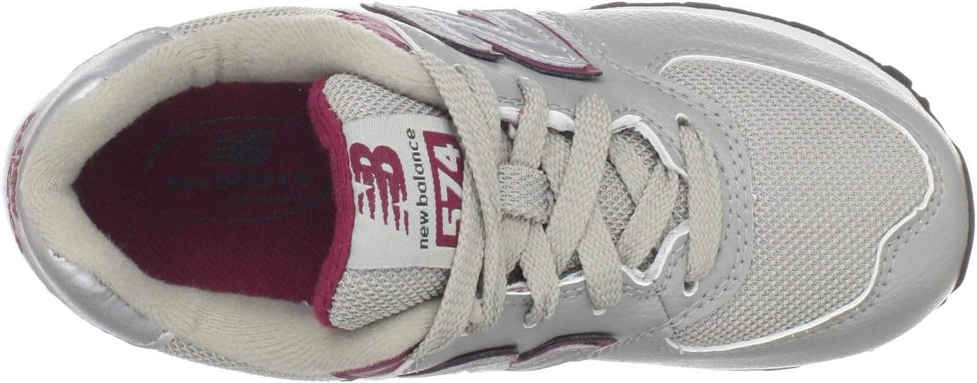image:imageNew Balance Kids 574 V1 LaceUp SneakersGreyMaroon