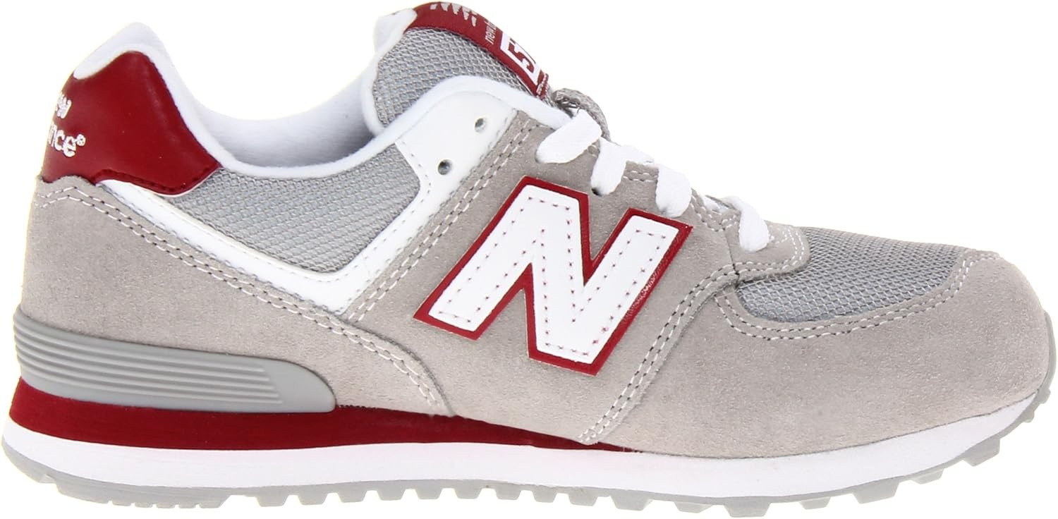image:imageNew Balance Kids 574 V1 LaceUp SneakersGreyRed