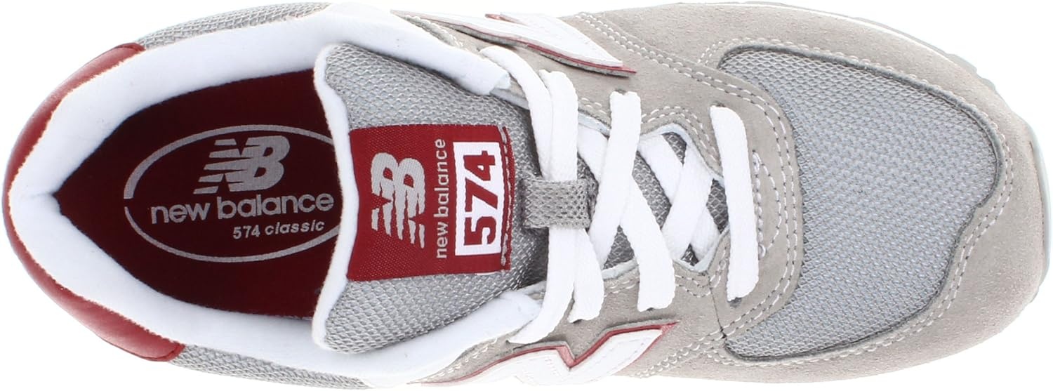 image:imageNew Balance Kids 574 V1 LaceUp SneakersGreyRed