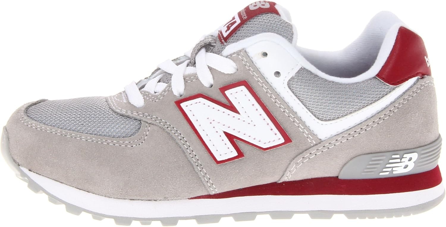 image:imageNew Balance Kids 574 V1 LaceUp SneakersGreyRed